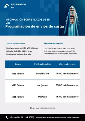 Promoción de información de entrega de Blue Clean