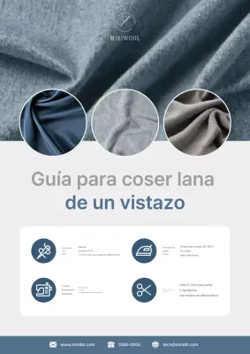 Descripción de la guía de procesamiento de tejidos de lana gris pulida