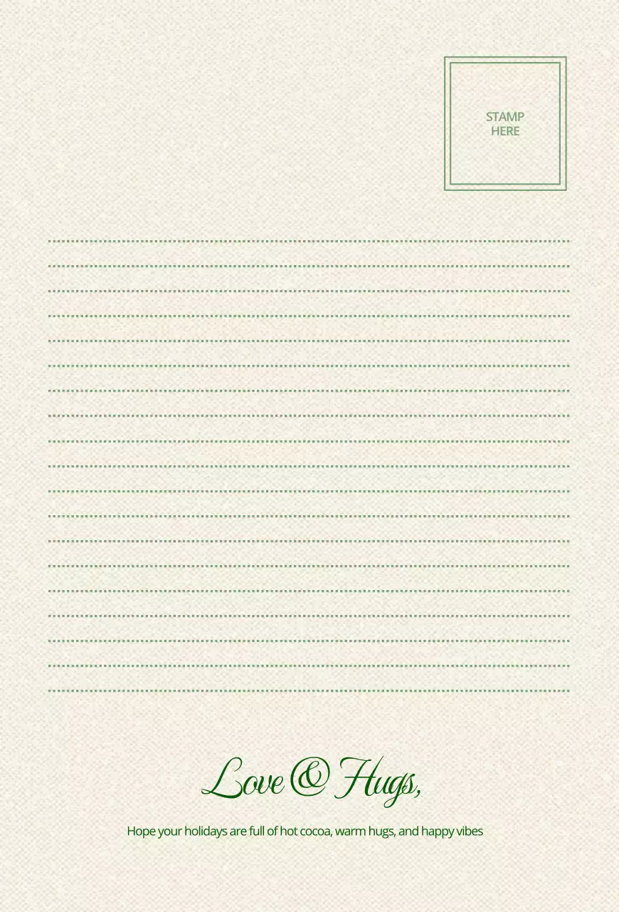 빨강 전통 크리스마스 엽서