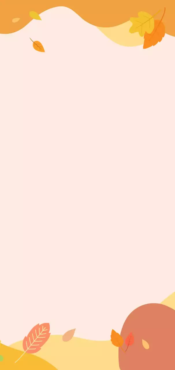 베이지 심플 가을 단풍잎 엽서