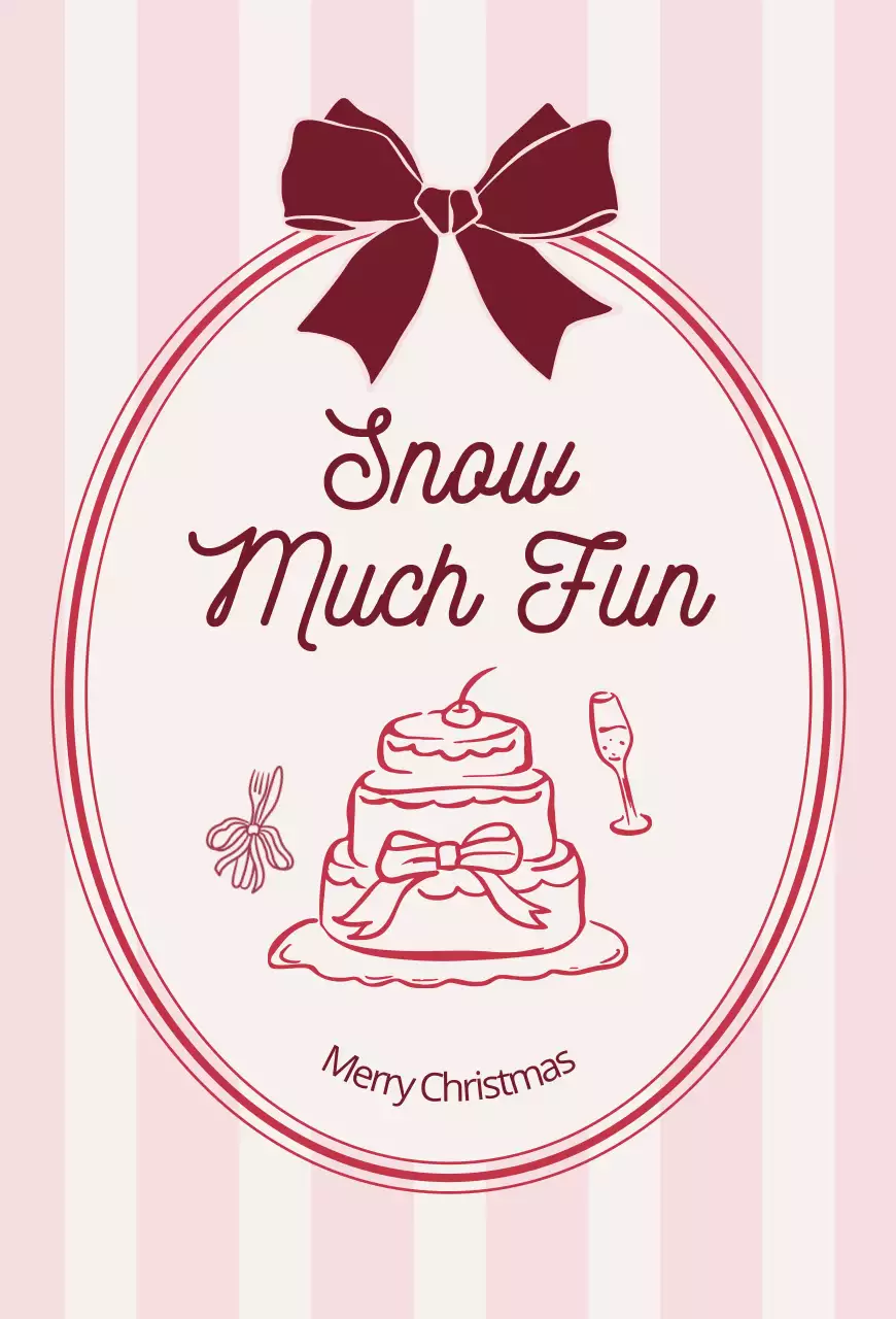 핑크 아기자기한 크리스마스 엽서