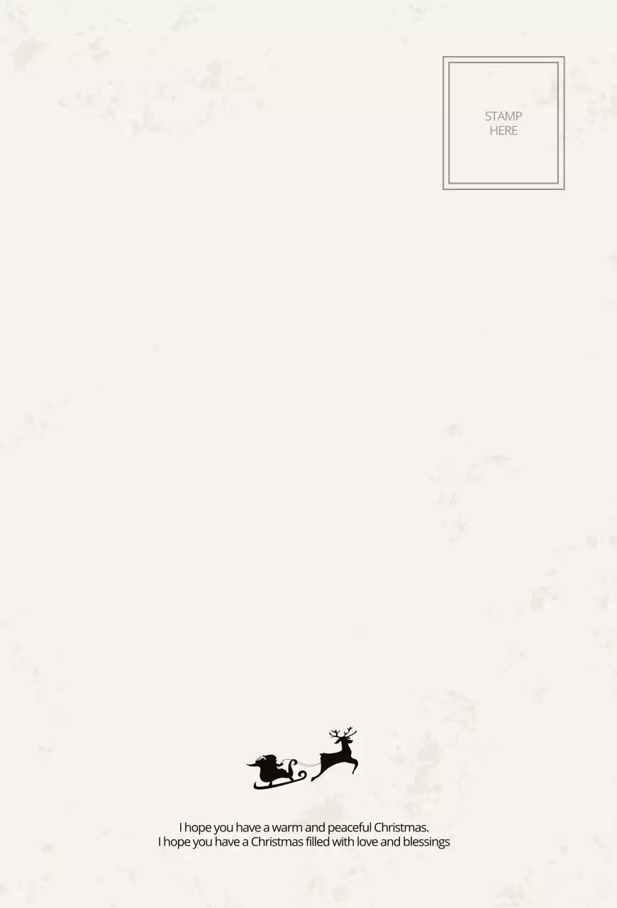 흰색 클래식 크리스마스 카드