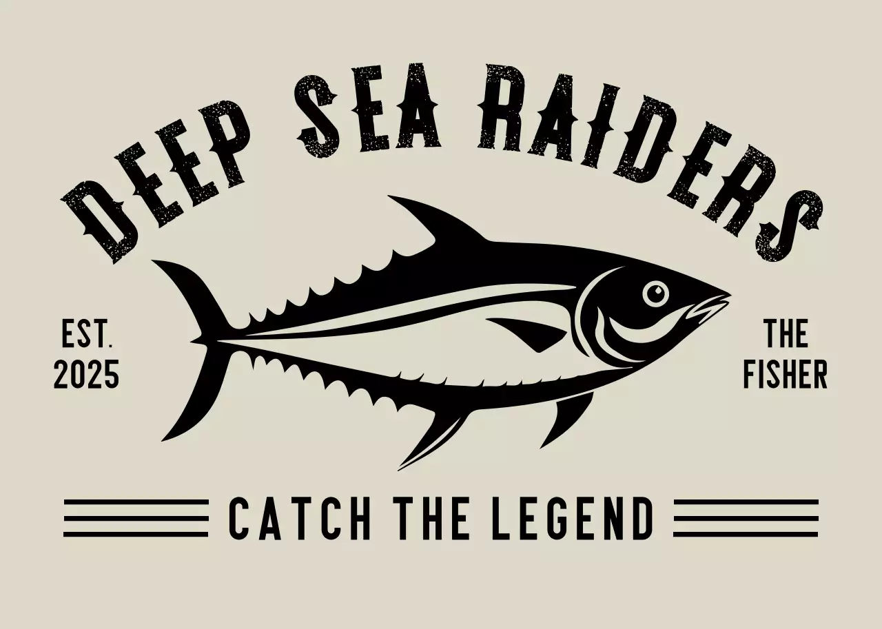 黒 クール 釣り ロゴ 釣り