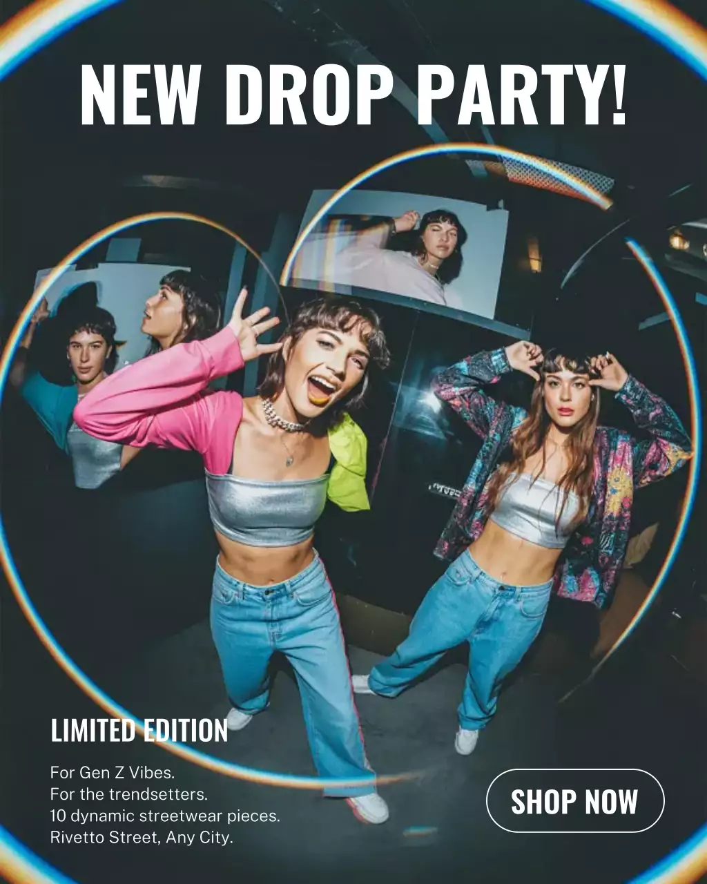 Colourful Trendy Fashion Promotion Instagram Post