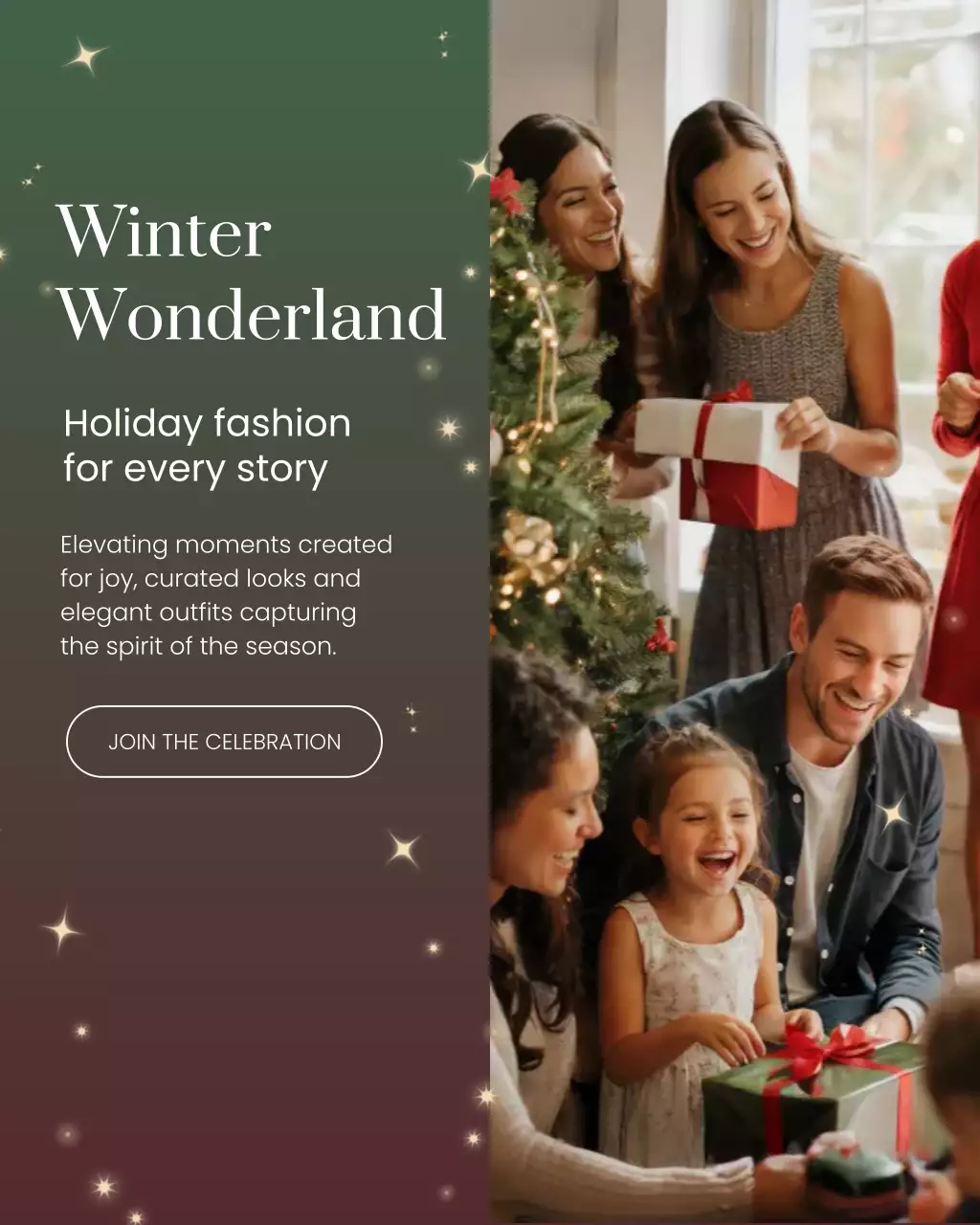 Green Elegant Holiday Invitation Instagram Post