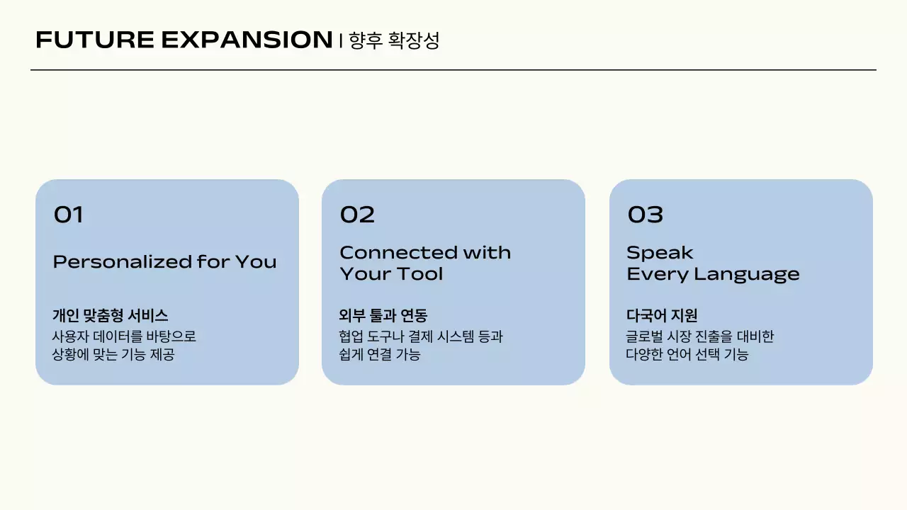 파랑 미니멀 프로젝트 제안서