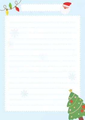 하늘색 아기자기한 크리스마스 편지