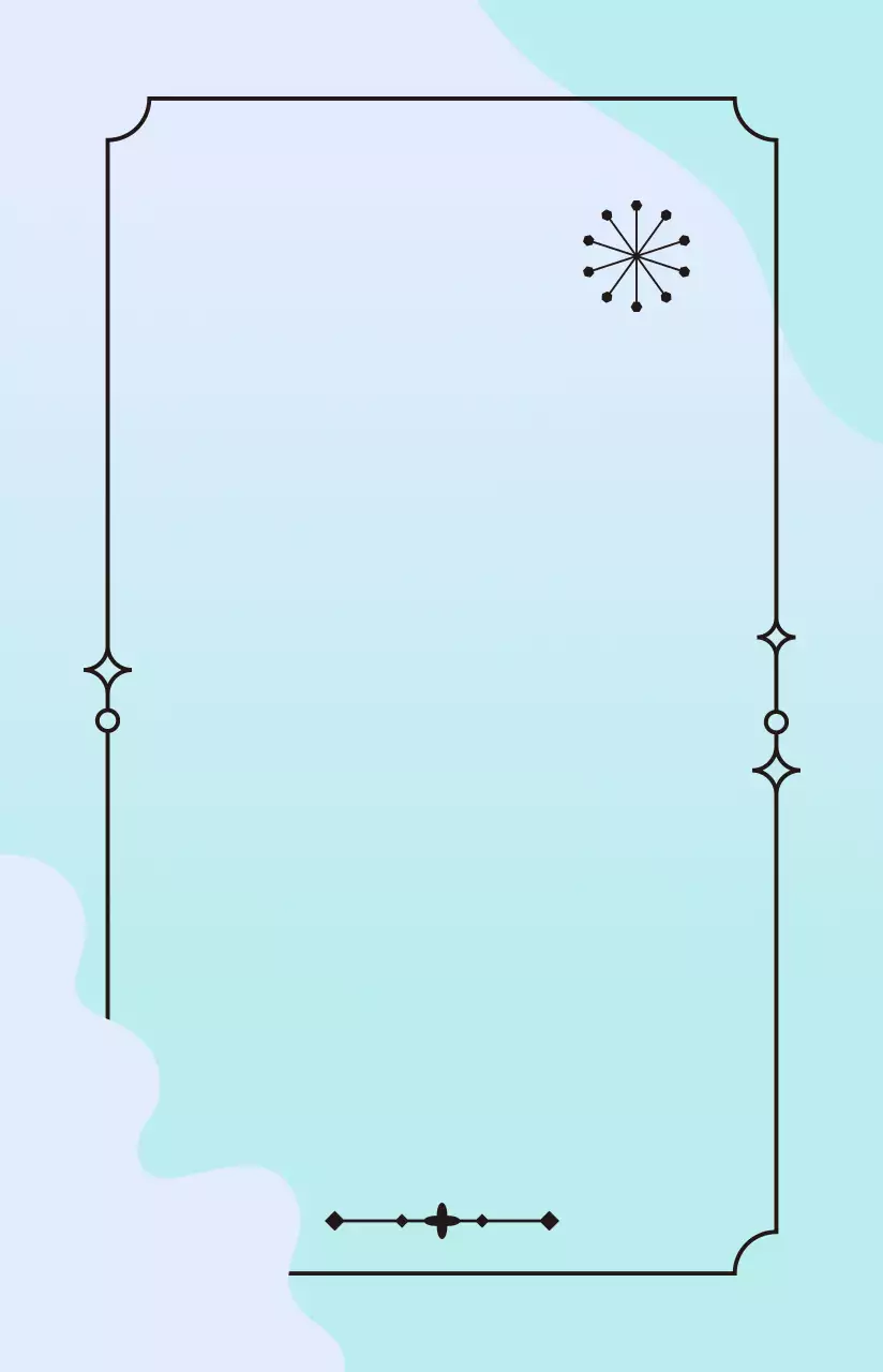 하늘색 세련 생일 기념