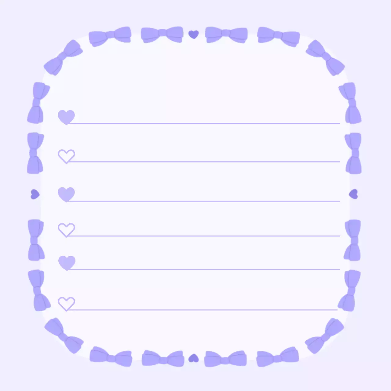 연보라 러블리 리본 아기자기한 문구