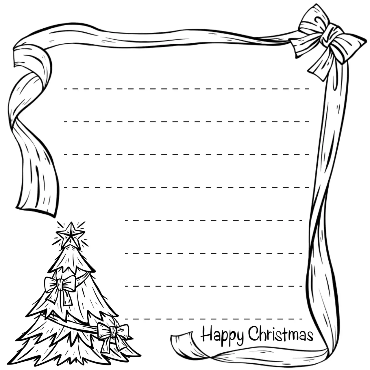 흑백 심플 크리스마스 메모 문구