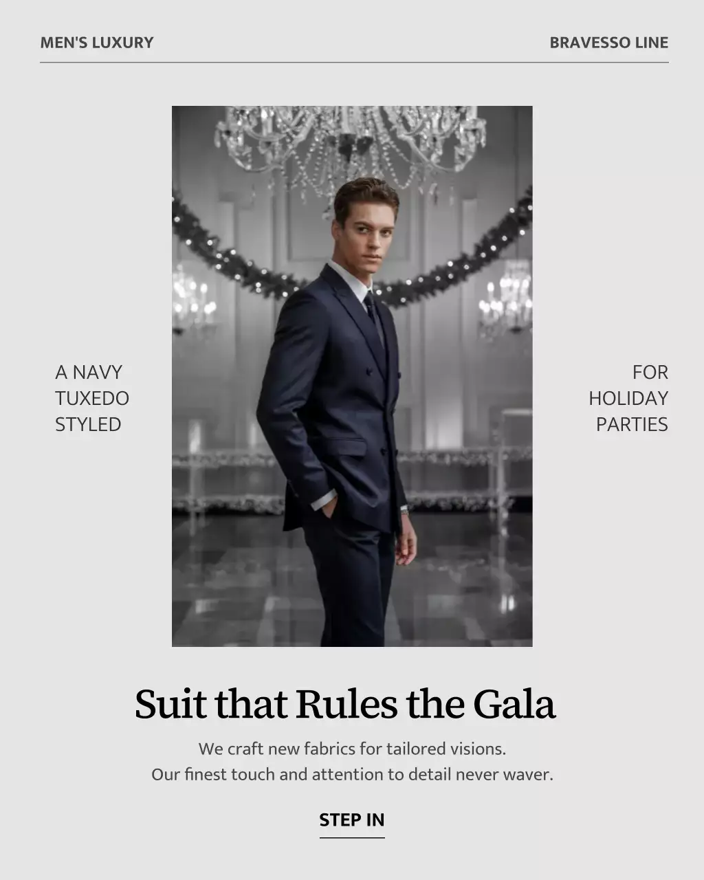 Navy Elegant Fashion Advertisement Instagram Post