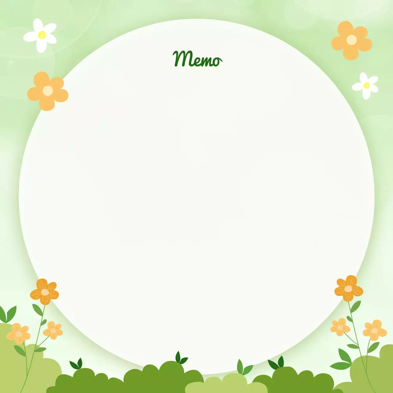 Perencana Memo Bunga Hijau