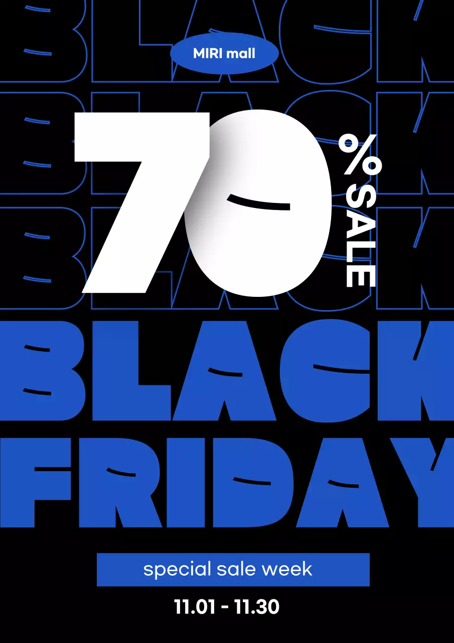 파랑 모던 블랙프라이데이 할인 안내