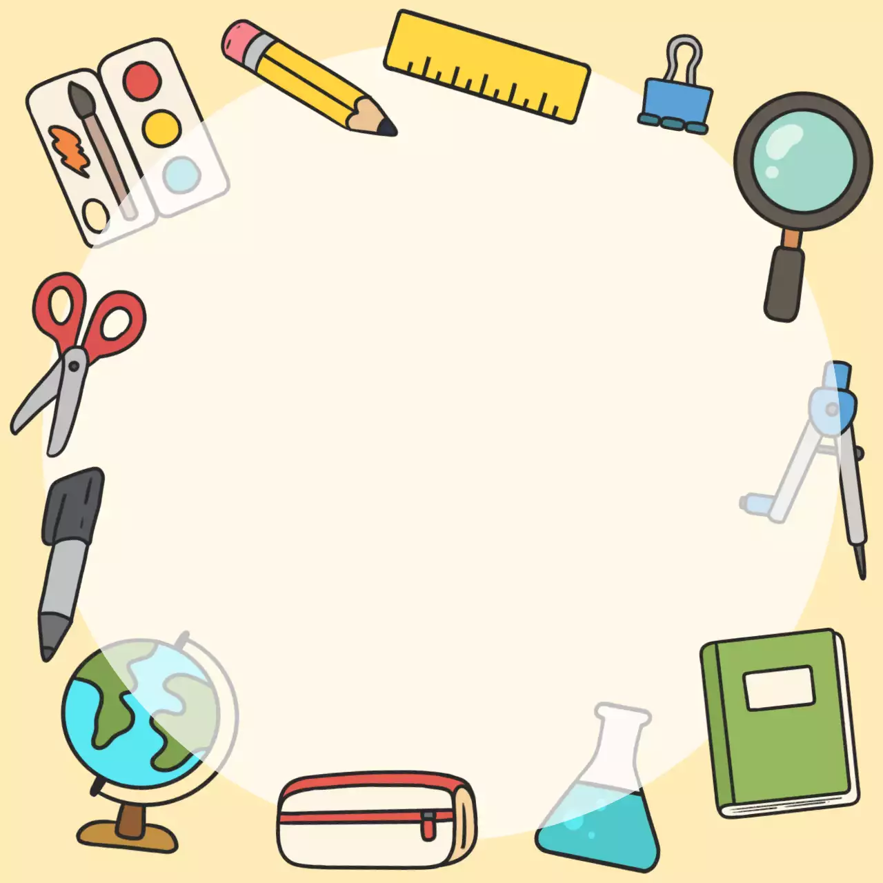 베이지 아기자기한 교육 메모 문구