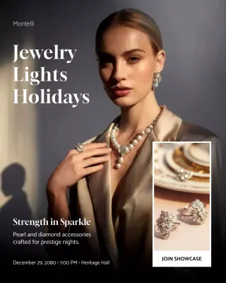 Beige Elegant Jewelry Promotion Instagram Post