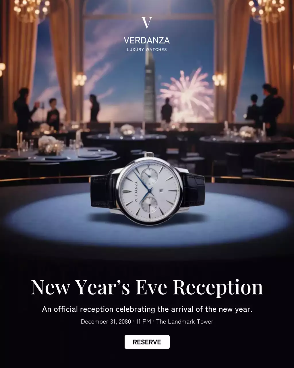 Black Luxury Watch Promotion Instagram Post