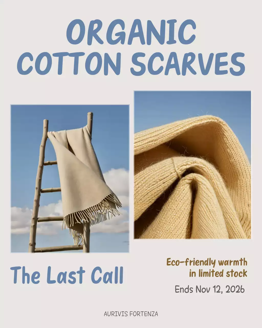 Beige Rustic Scarf Promotion Instagram Post