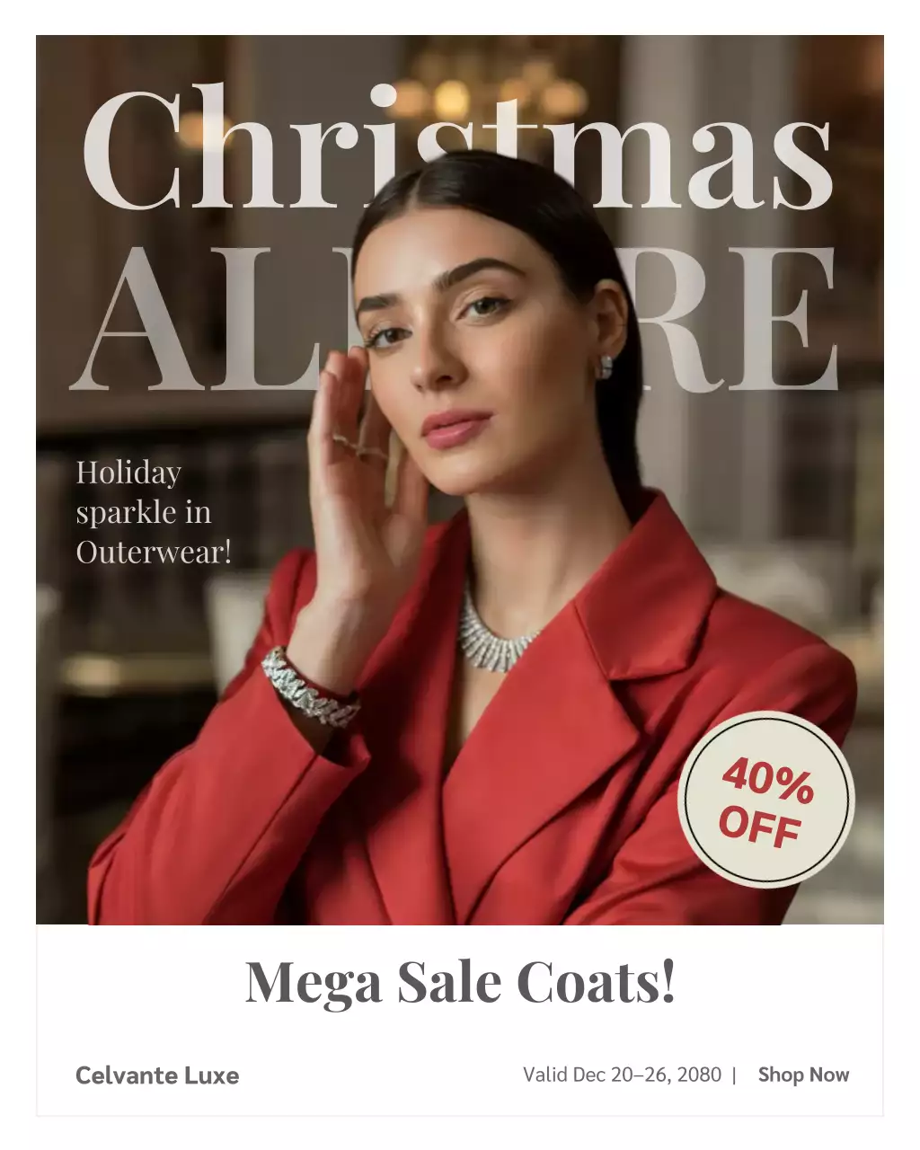 Red Elegant Fashion Promotion Instagram Post