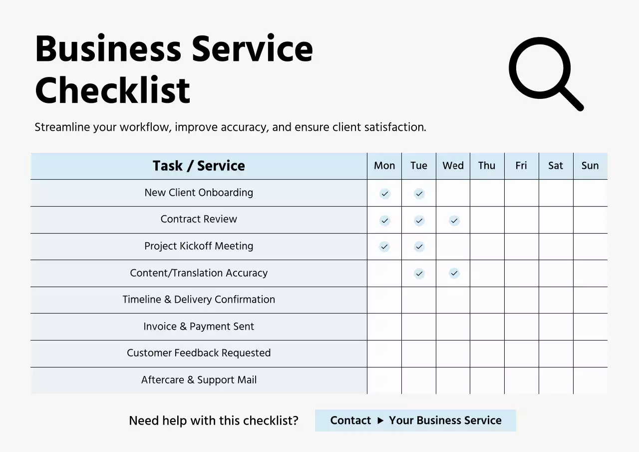 beige modern business checklist