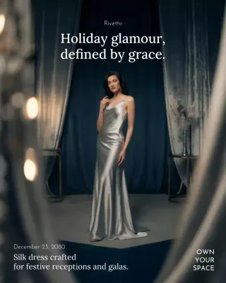 Silver Elegant Fashion Advertisement Instagram Post