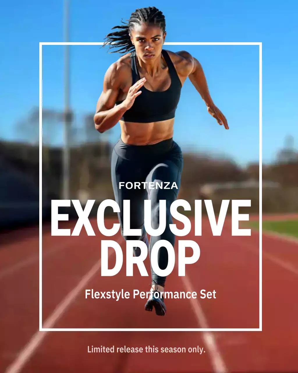 Black Modern Athletic Advertisement Instagram Post