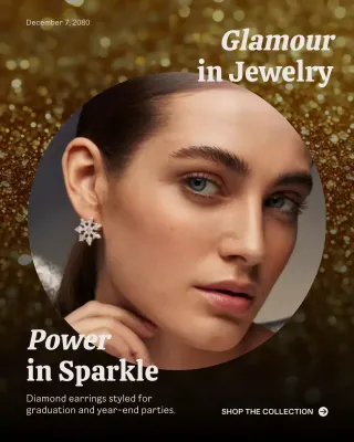 Beige Elegant Jewelry Promotion Instagram Post
