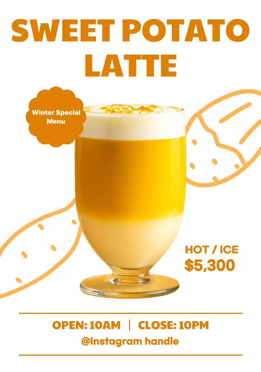 Iklan Menu Musim Dingin Sederhana Oranye