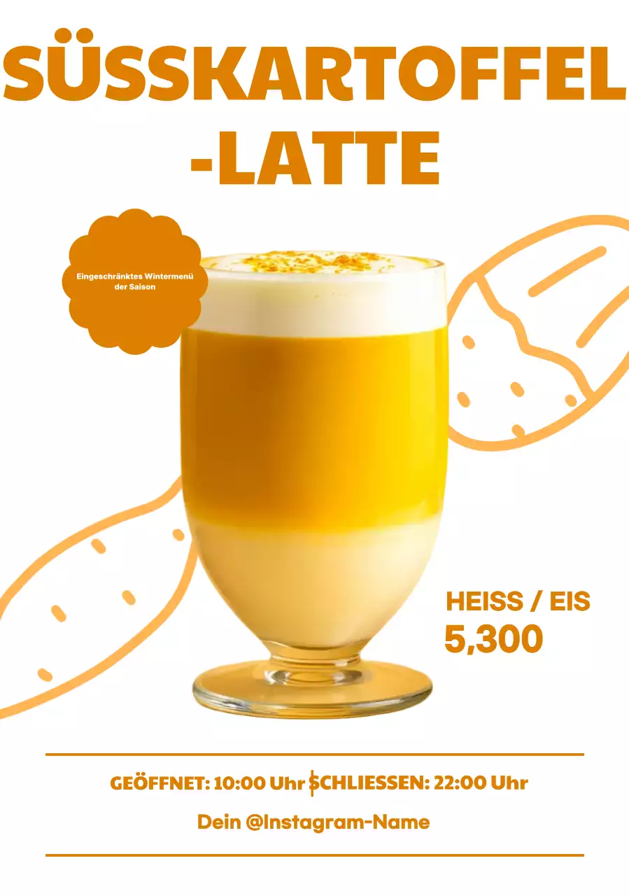 Orange Simple Wintermenü-Werbung