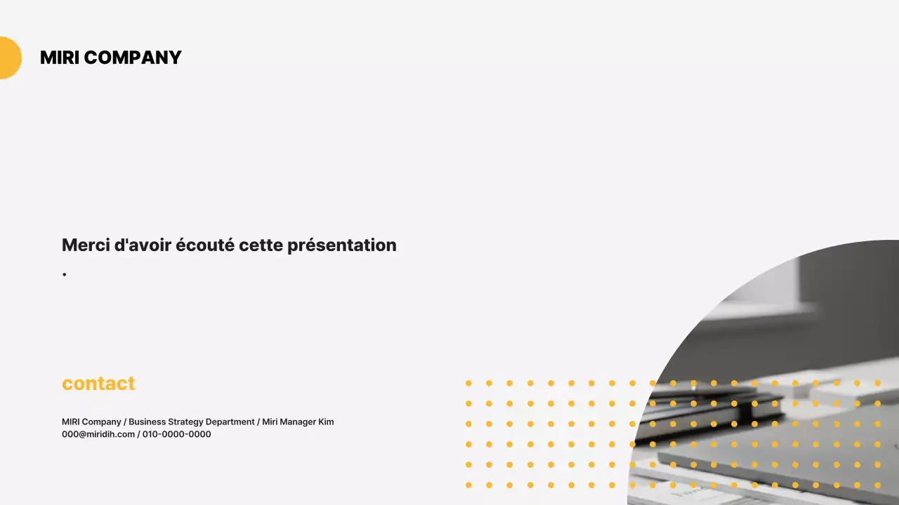 Planification de proposition moderne jaune