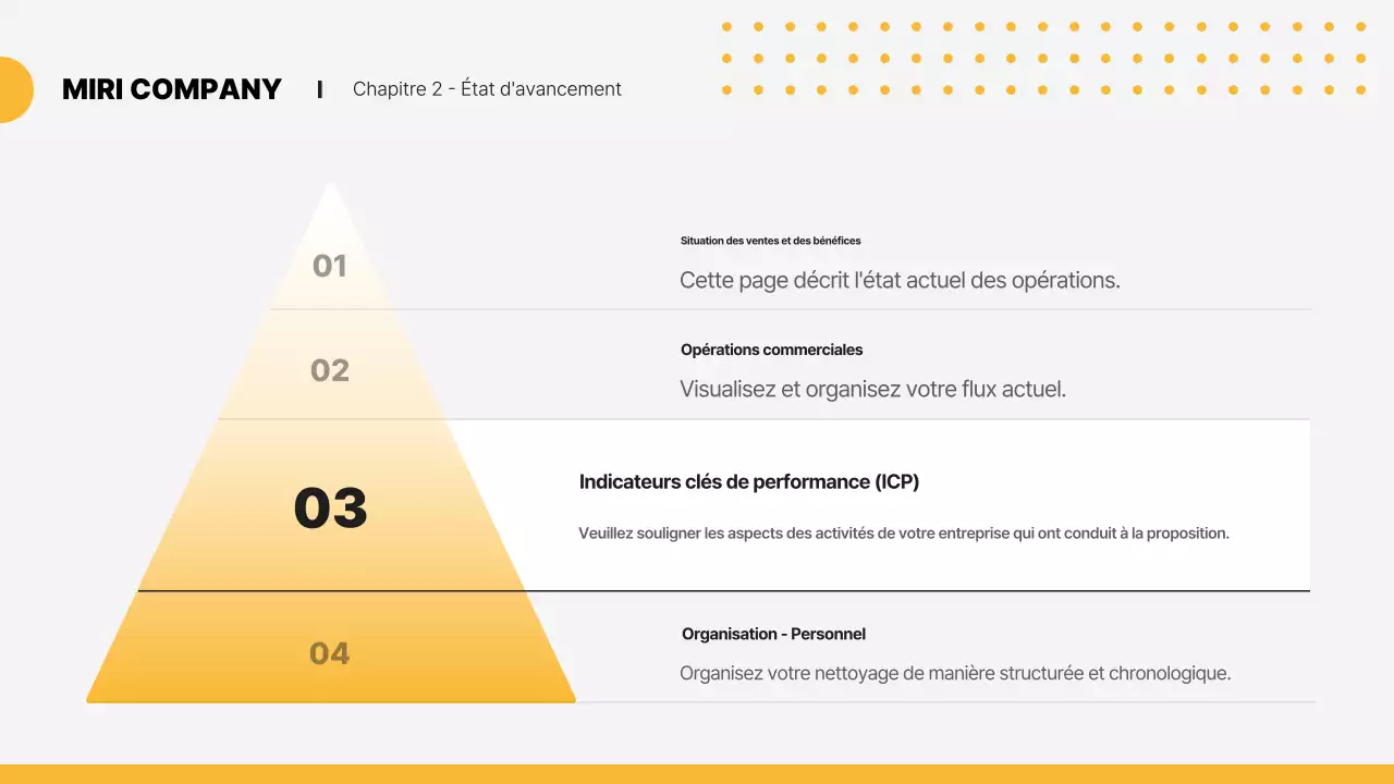 Planification de proposition moderne jaune