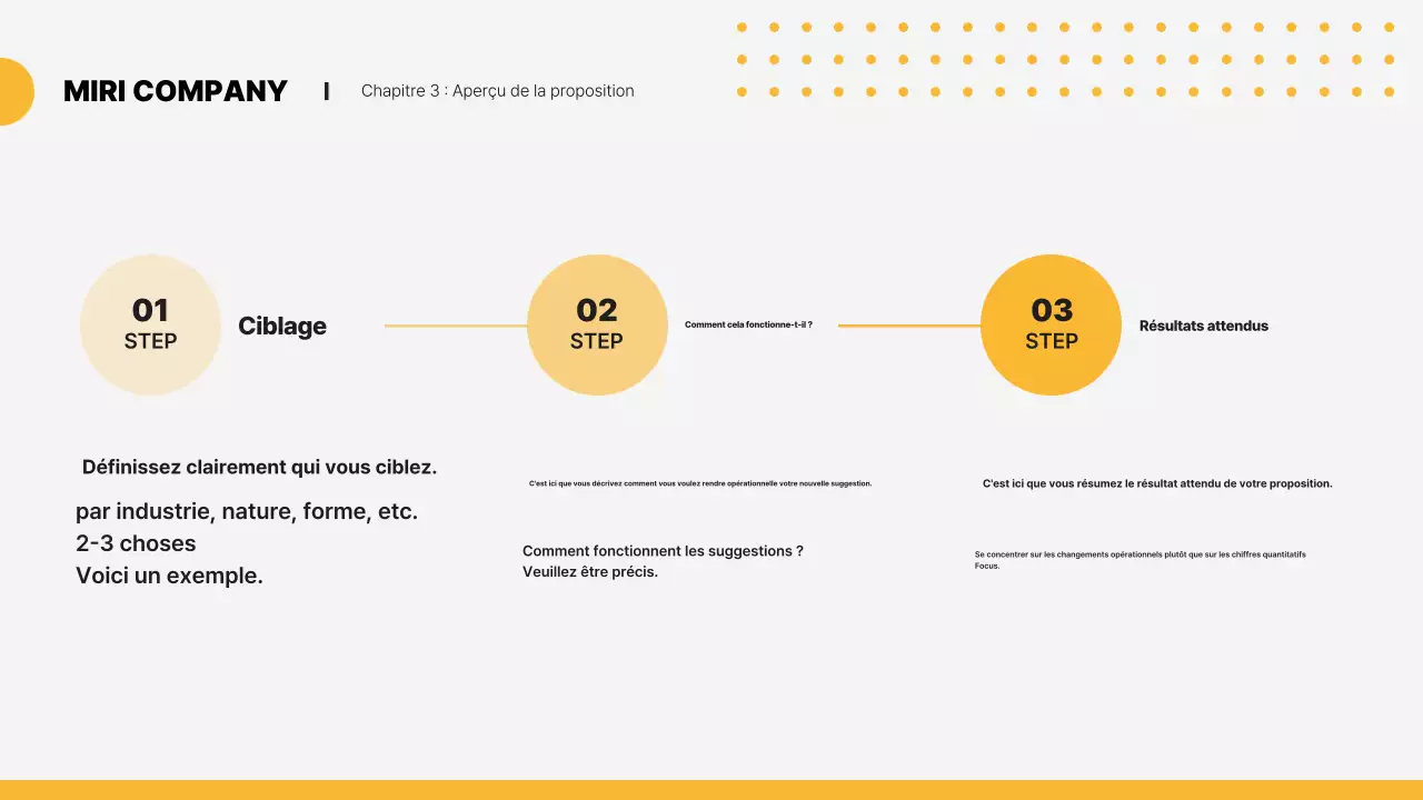 Planification de proposition moderne jaune