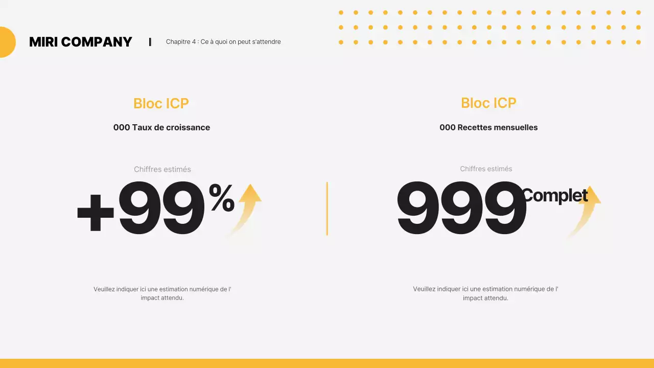 Planification de proposition moderne jaune