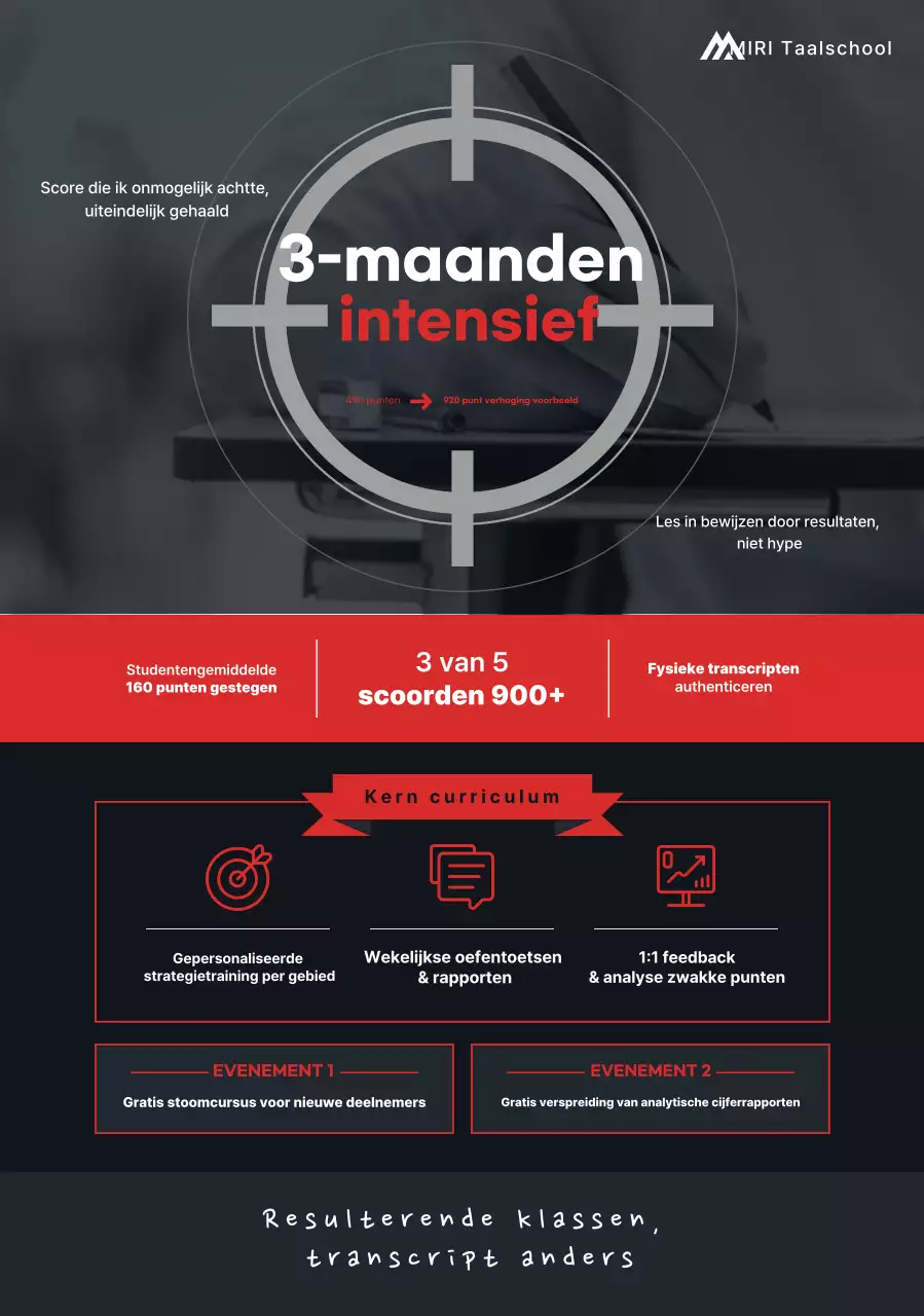 Advertentie voor zwart modern onderwijs