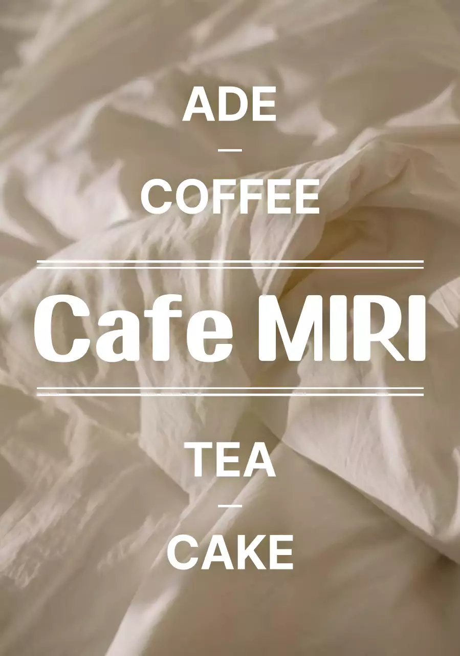 Beige Minimal Cafe Werbung