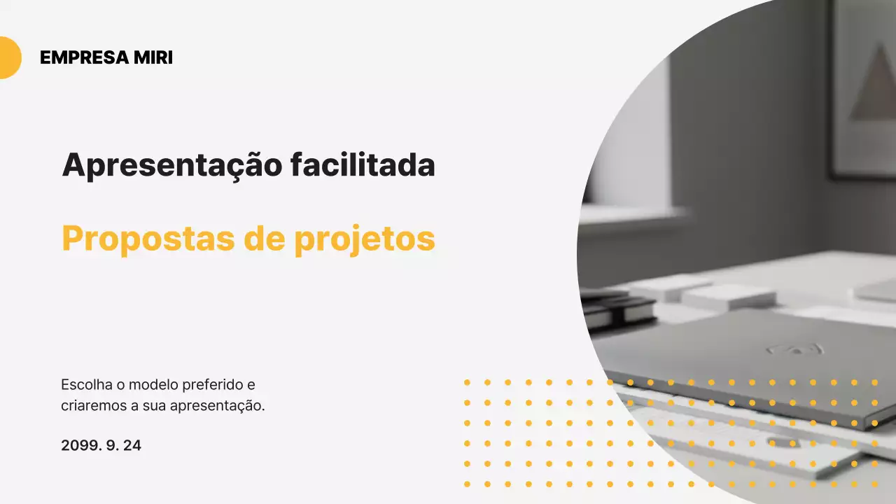 Planejamento de Proposta Moderna Amarela