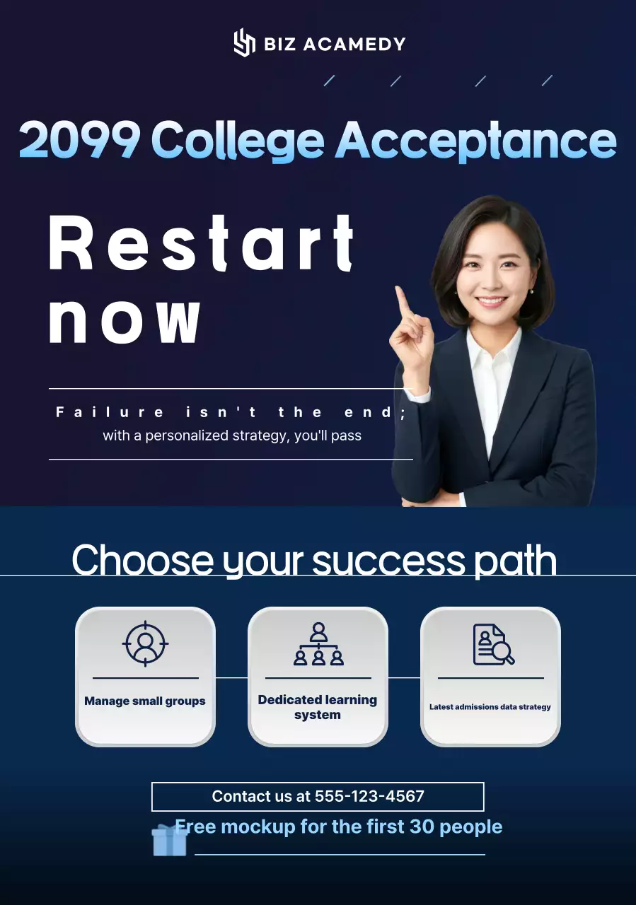 Blue Modern Education Advertisement