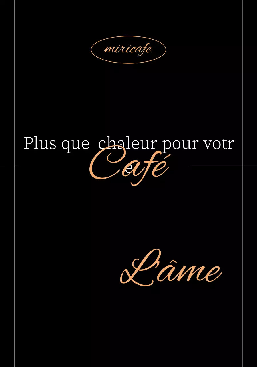 Publicité du Black Modern Cafe