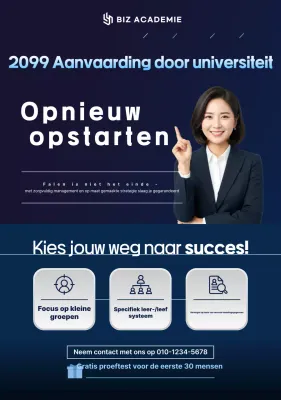 Advertentie voor Blauw Modern Onderwijs