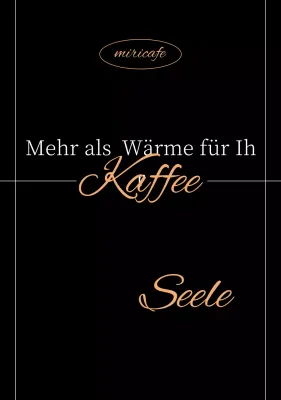 Schwarze moderne Café-Werbung