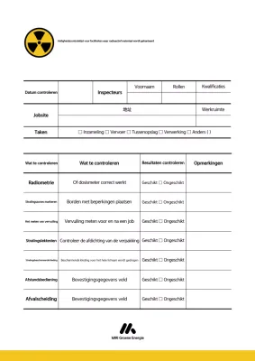 Gele eenvoudige veiligheidscheck