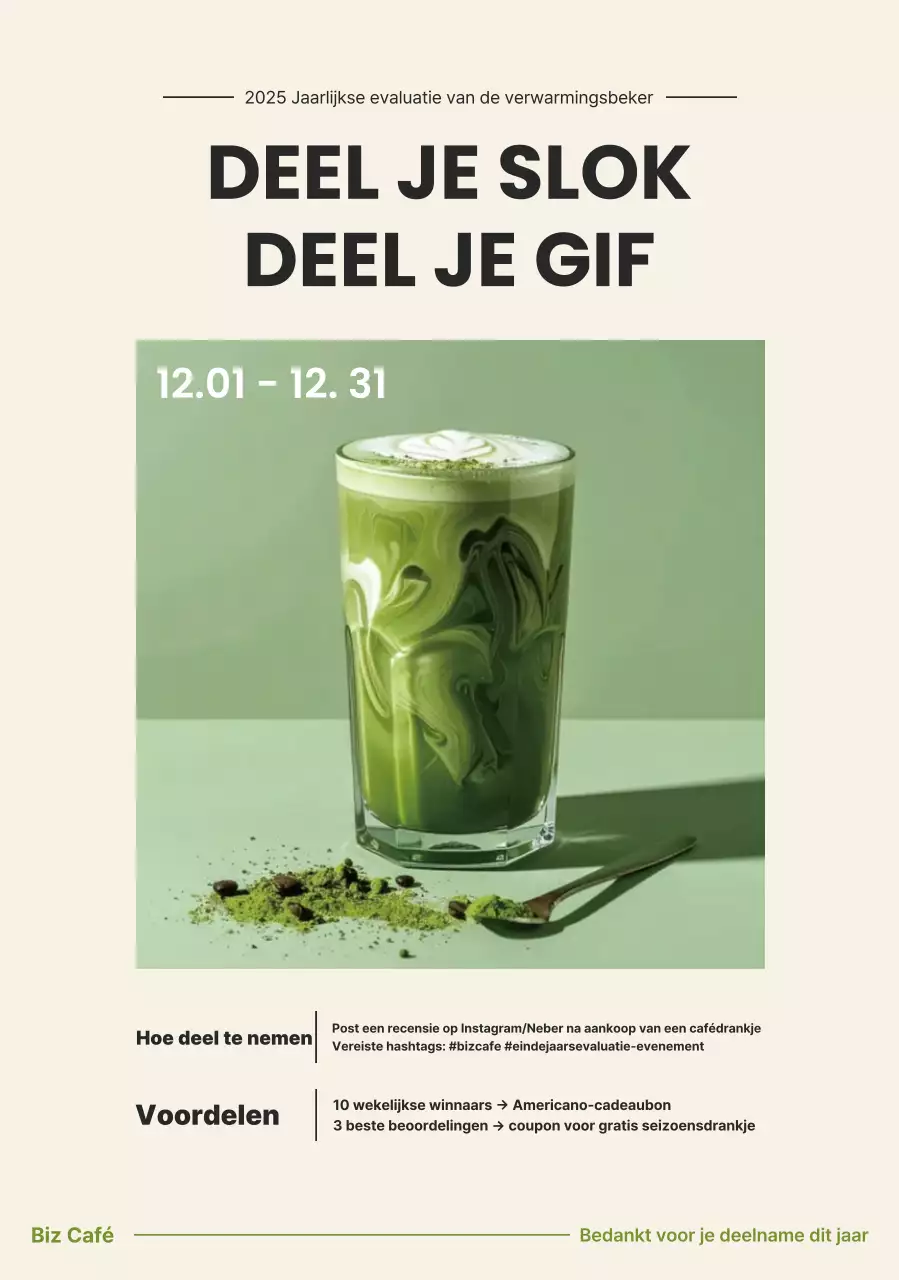 Beige Modern Café Evenement Promotie