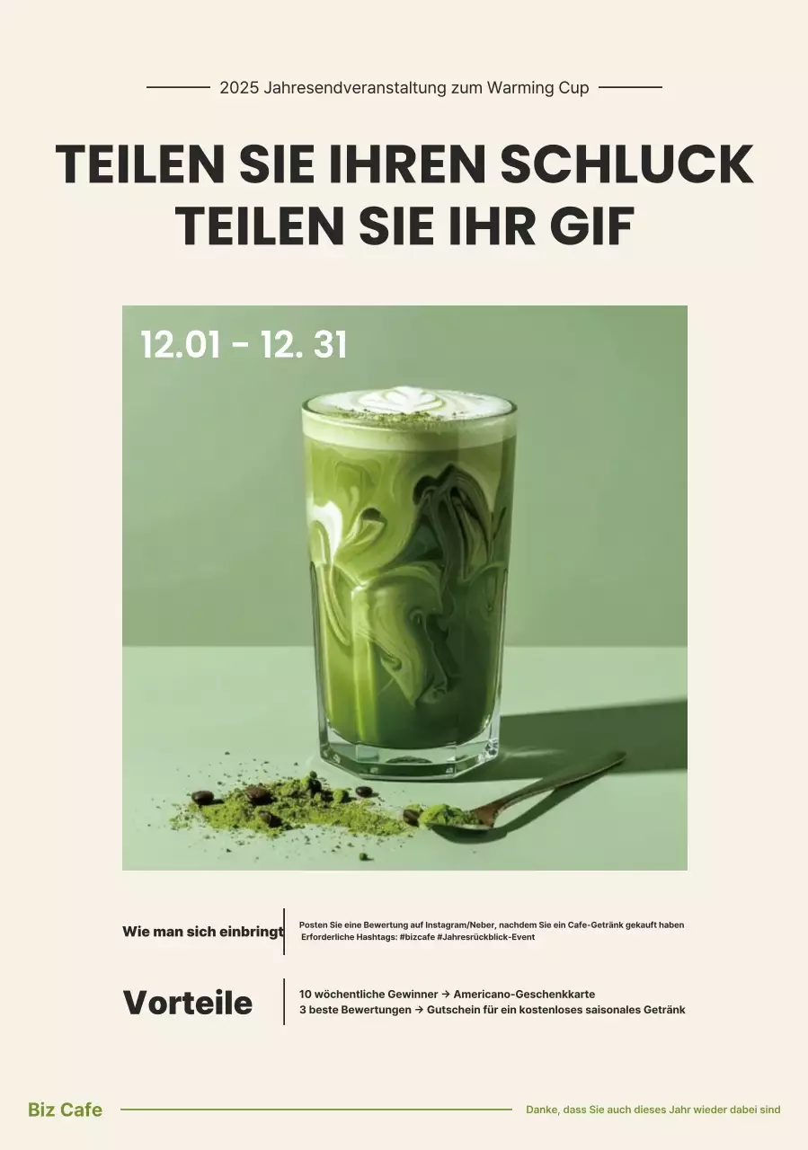 Beige Modern Cafe Event-Werbung