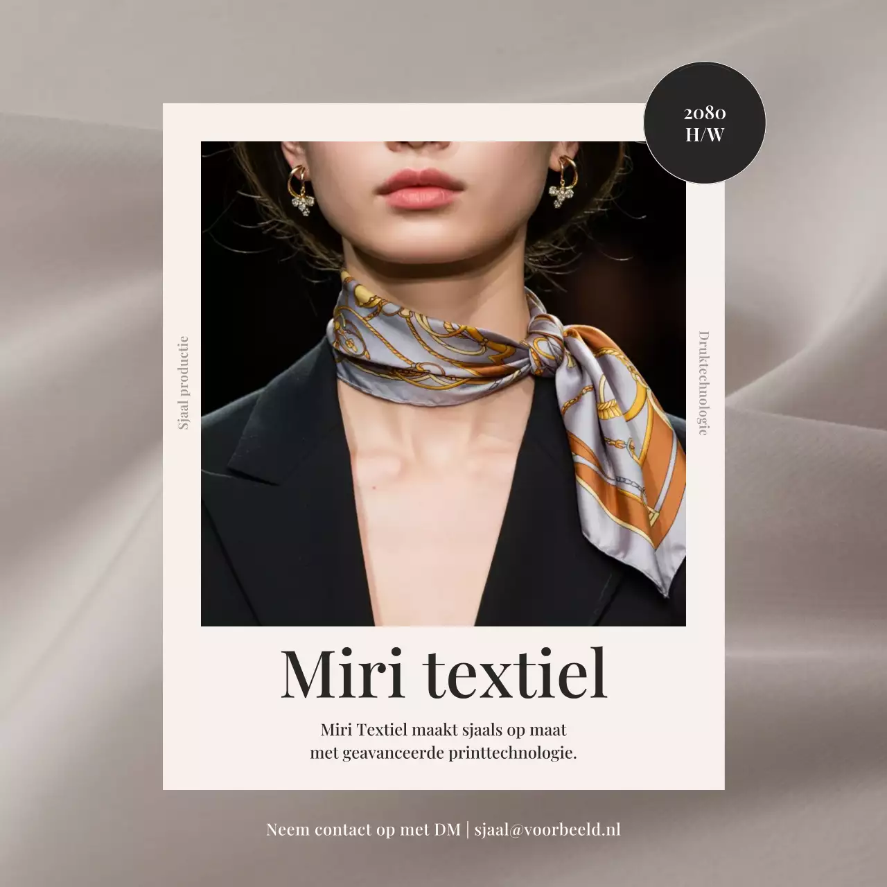 Beige luxe mode-advertentie