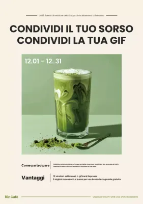 Promozione dell'evento Beige Modern Cafe