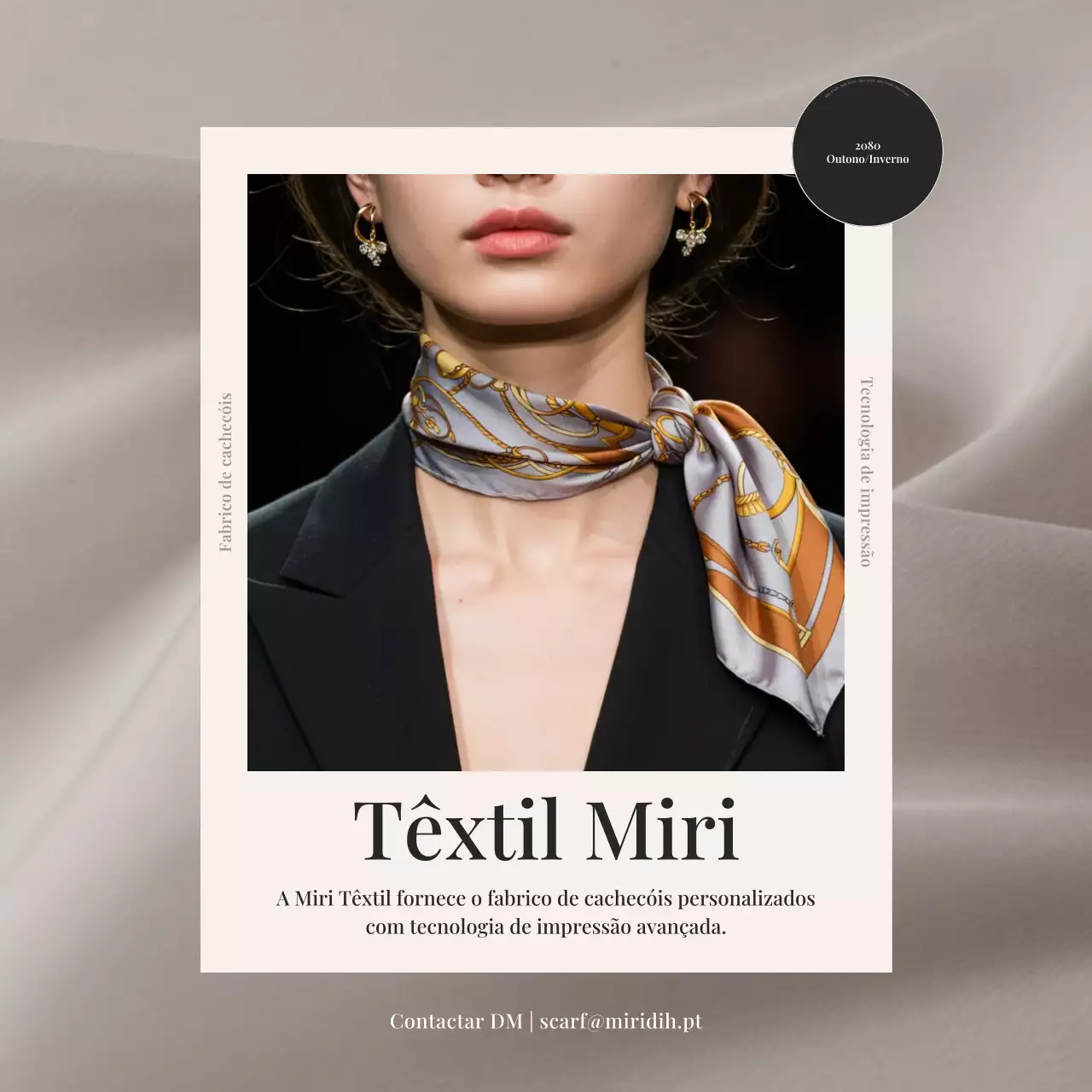 Propaganda de moda de luxo bege