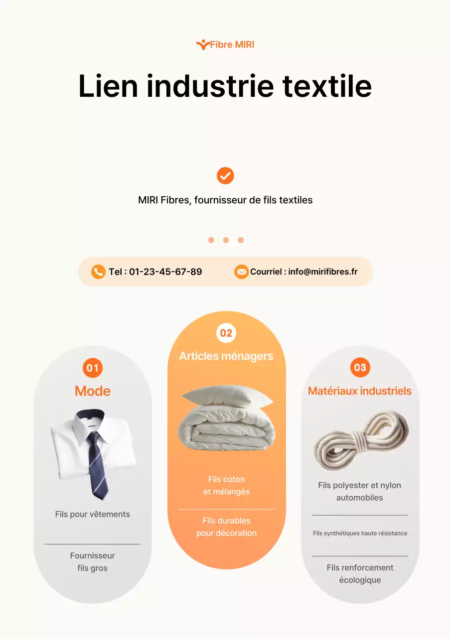 Promotion de l'industrie textile moderne orange