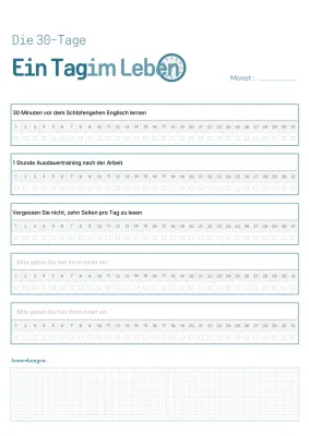 Blaues Neat Plan Tagebuch