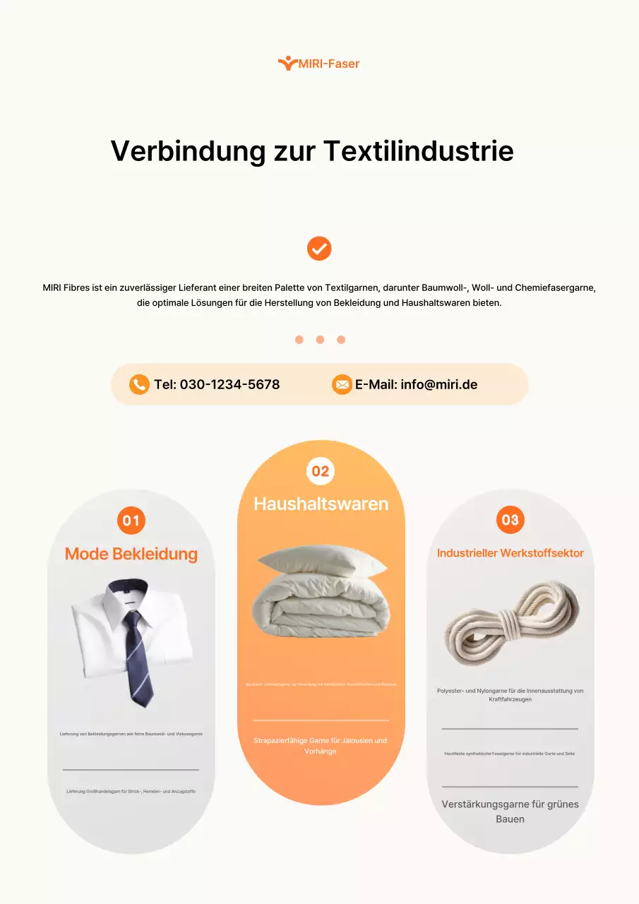 Orange Moderne Textilindustrieförderung