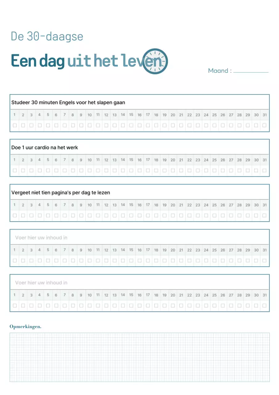 Blue Neat Plan Dagboek