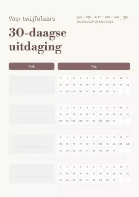 Beige Eenvoudige Agenda Planner